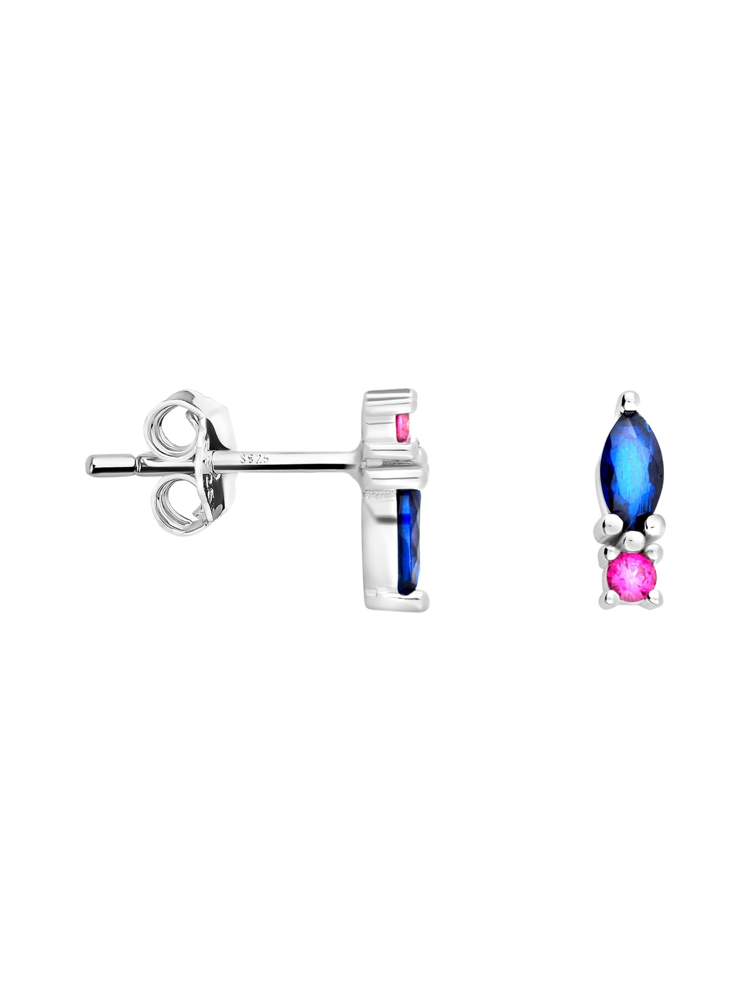 Sofia Milani Earrings 'Coloured Zirconia' in Silver: front