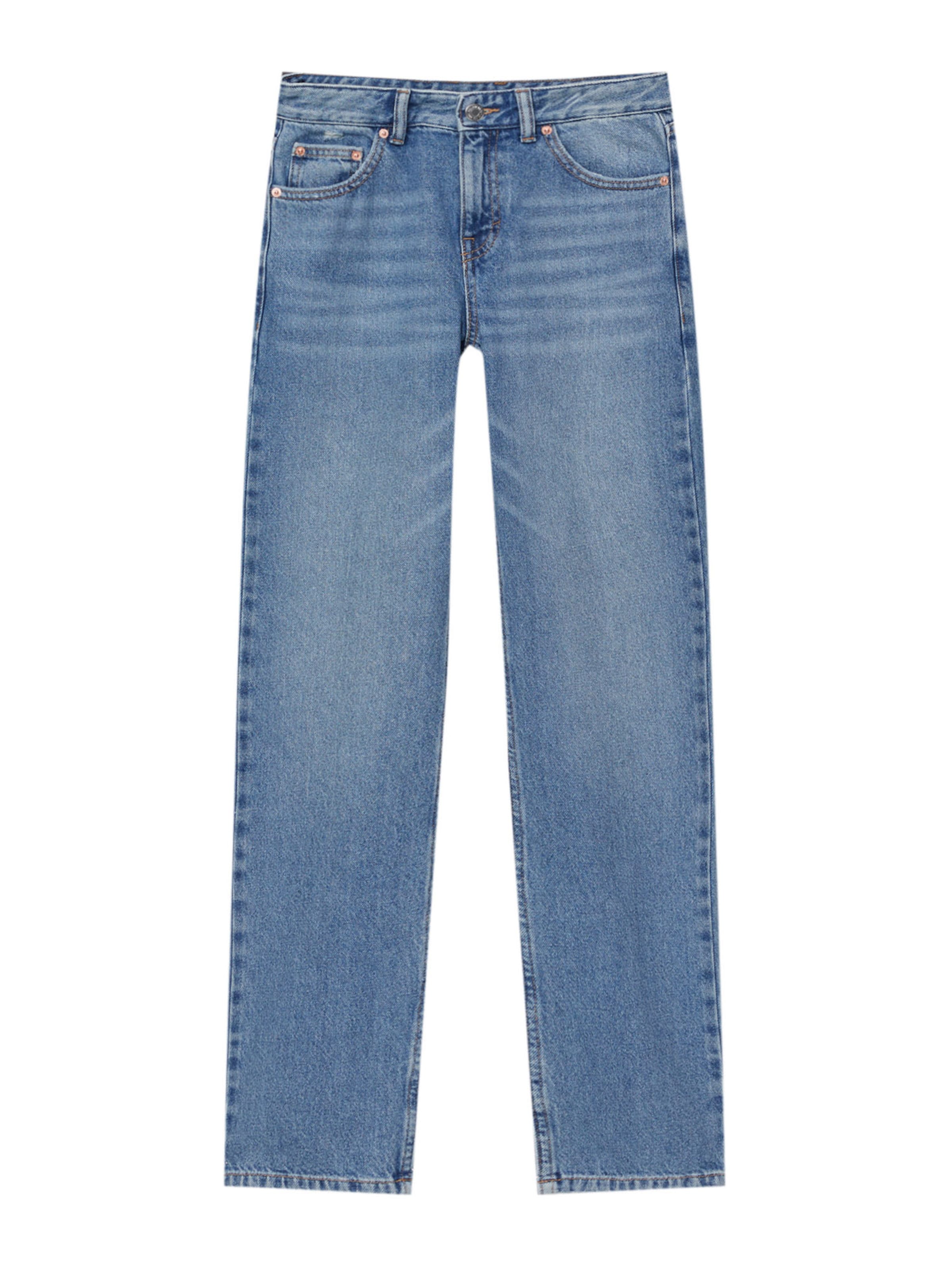 Pull&Bear Regular Jeans in Blau: Vorderseite