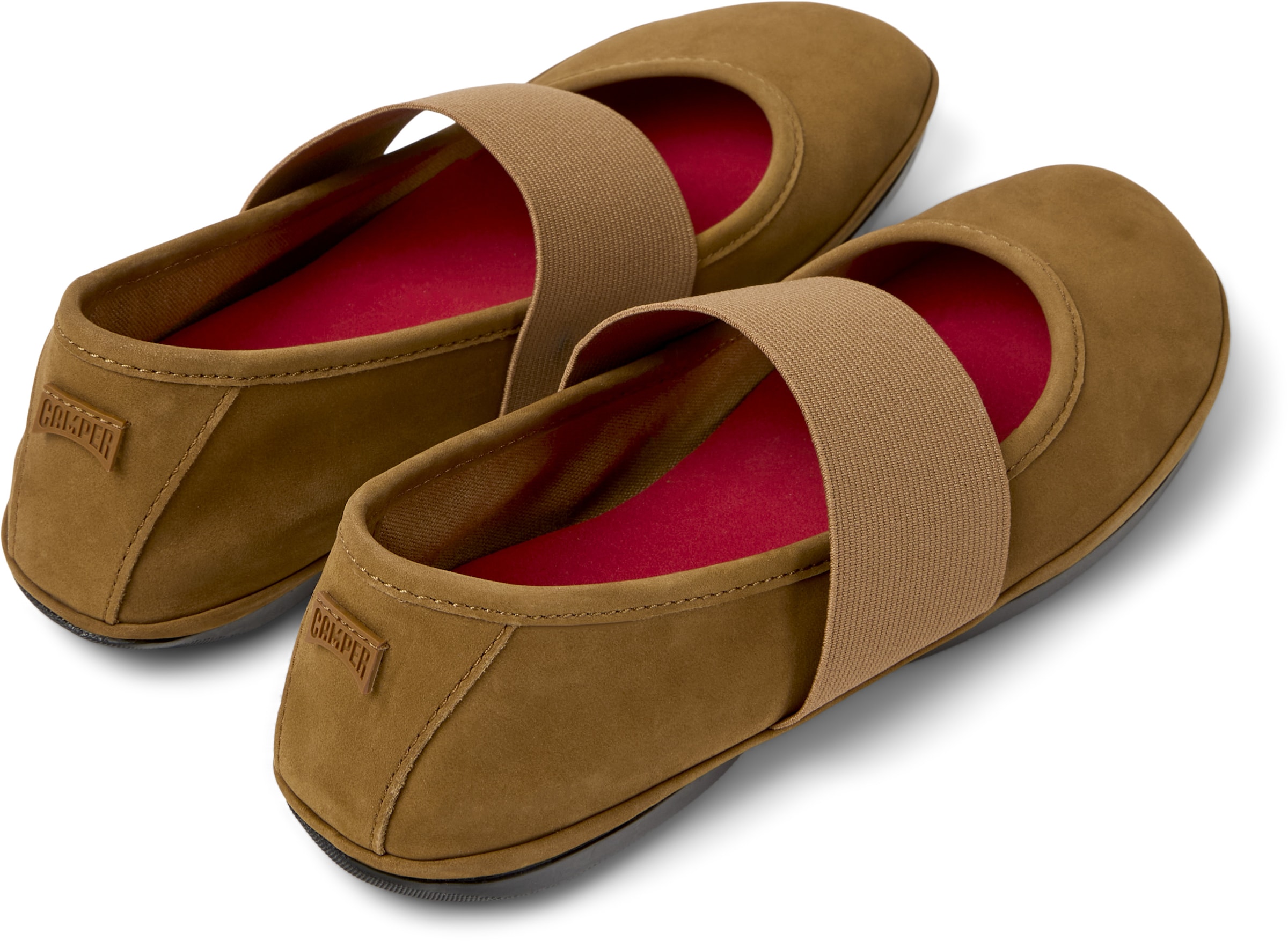 CAMPER Ballerina met riempjes 'Right Nina' in Bruin