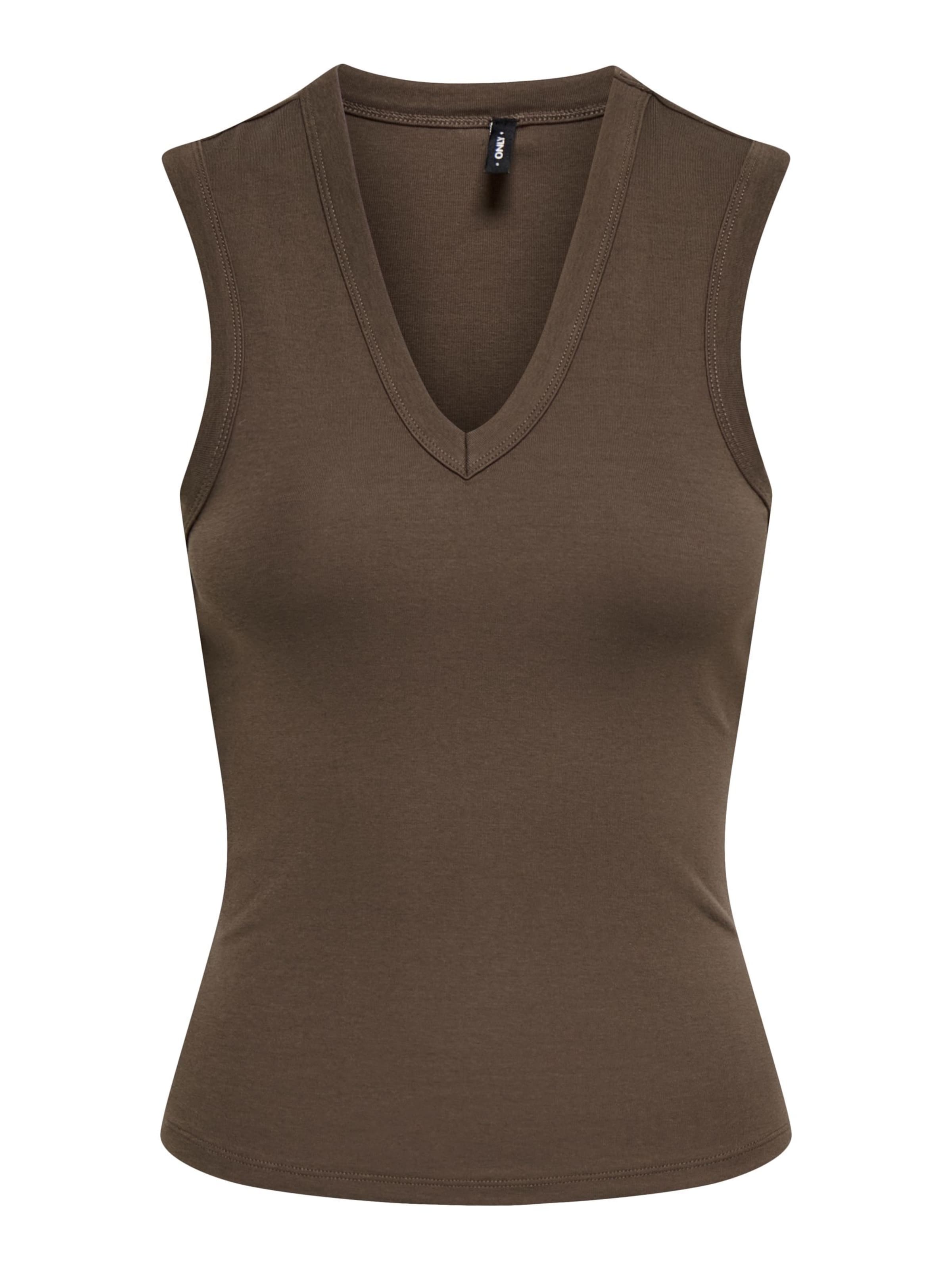 ONLY Top in Bruin: voorkant