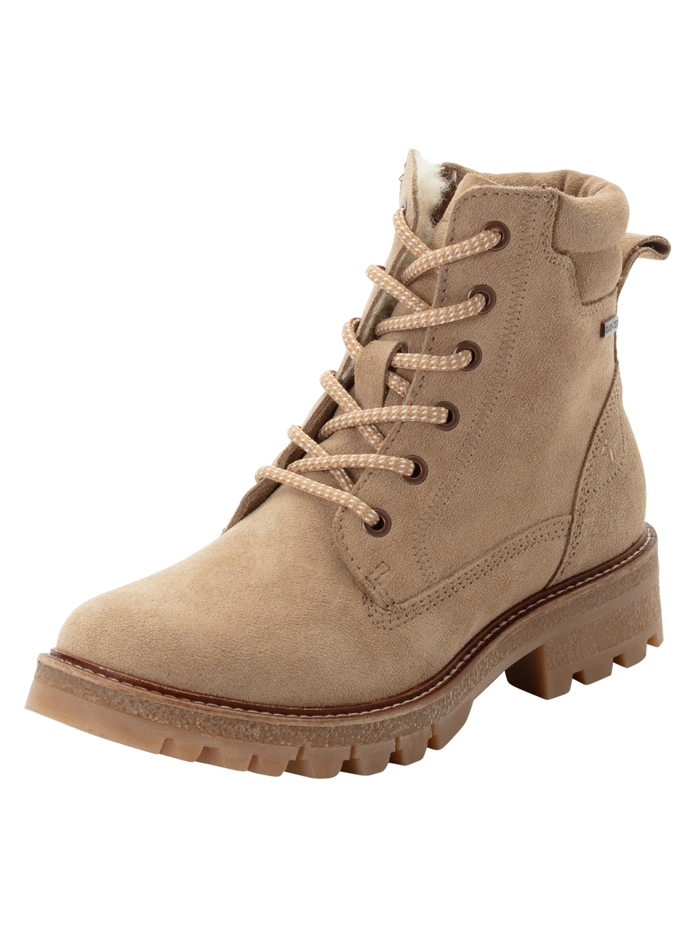 Bottines à lacets Tamaris en beige : devant