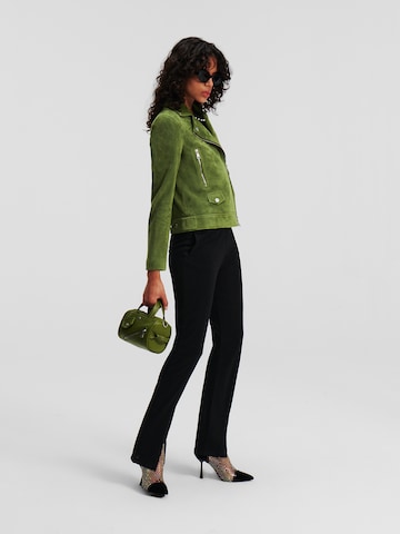 Karl Lagerfeld Prehodna jakna ' Suede' | zelena barva