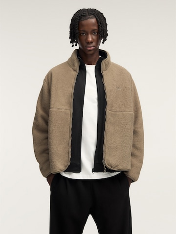 Pull&Bear Fleecejacke in Grau: Vorderseite