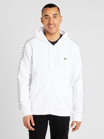 LACOSTE Sweatjacke in Weiß: predná strana