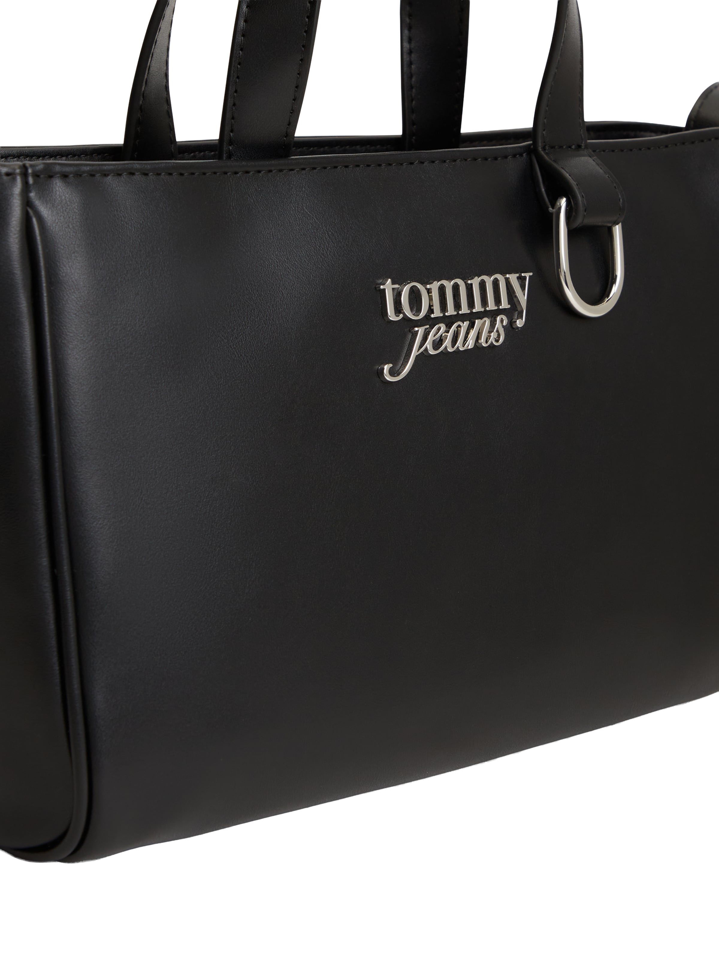 Tommy Jeans - Bolso de mano en negro: lado