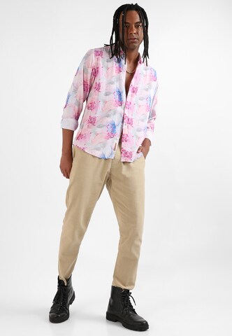 Campus Sutra Regular fit Button Up Shirt 'Elliot' in Pink