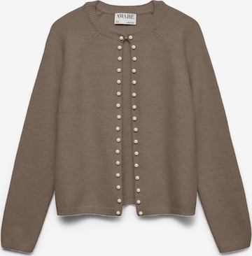 Cardigan 'VMAwmagelene' VERO MODA en marron : devant