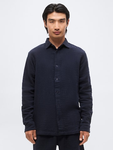 Lindbergh Regular Fit Hemd in Blau: Vorderseite