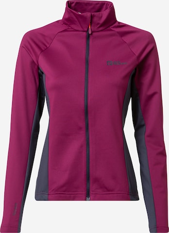 JACK WOLFSKIN Sportief sweatvest in Lila: voorkant