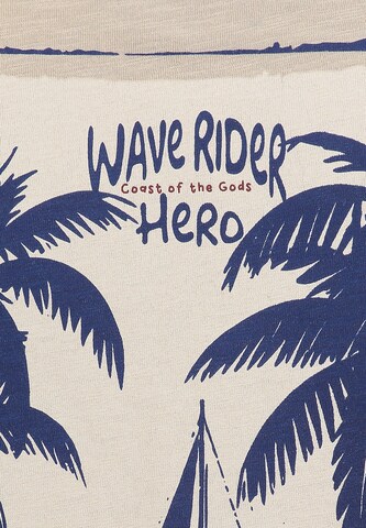 T-Shirt 'KLHero' Key Largo en beige