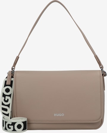 HUGO Schoudertas in Beige: voorkant