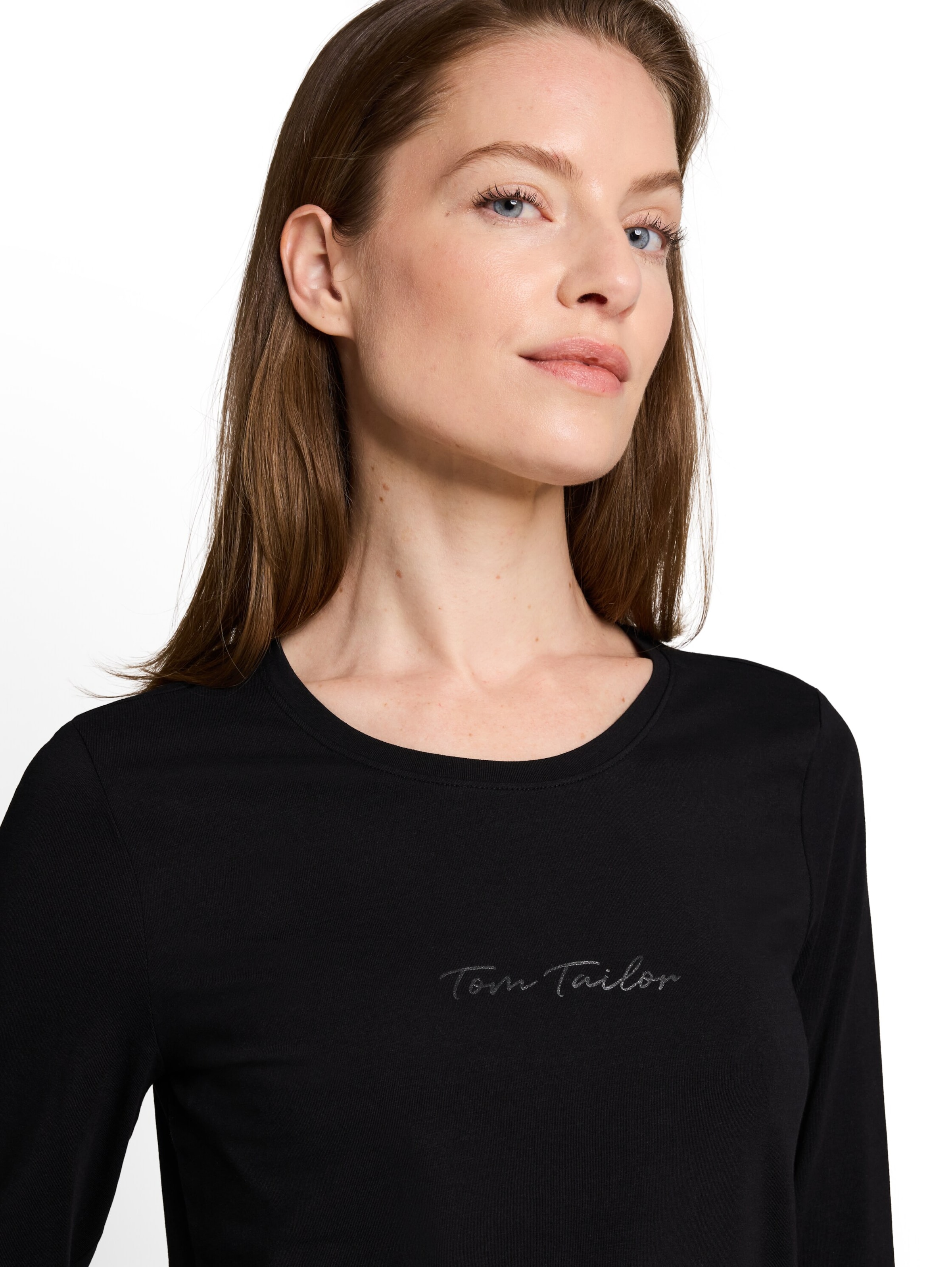 TOM TAILOR Shirt in Schwarz
