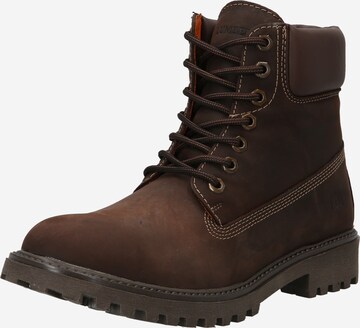 Lumberjack Lace-Up Boots 'River' in Brown: front