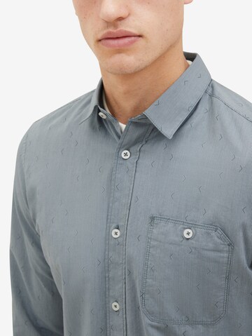 Coupe regular Chemise TOM TAILOR en bleu