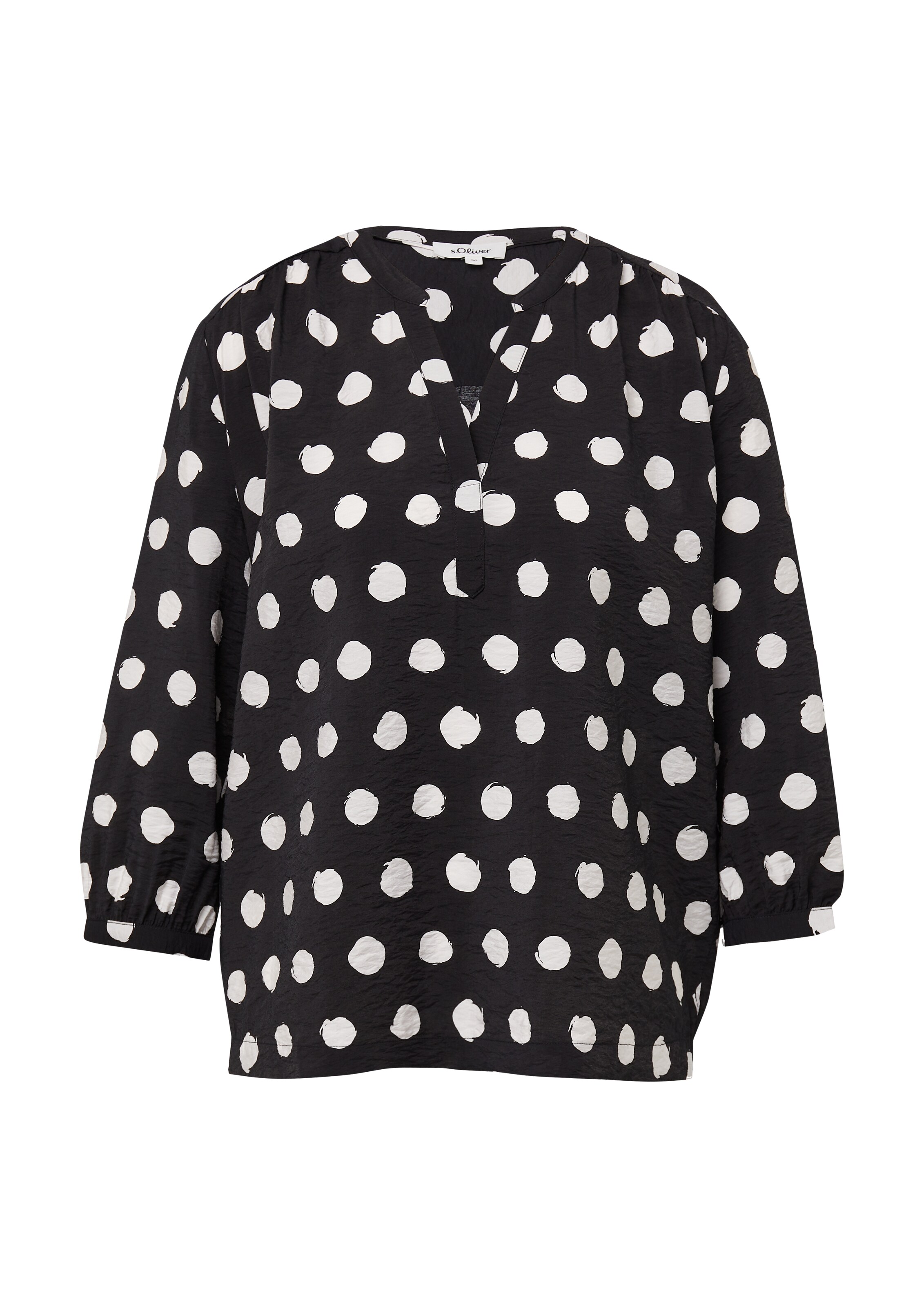 s.Oliver Blouse in Zwart: voorkant