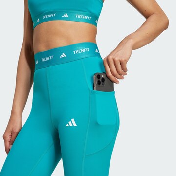 ADIDAS PERFORMANCE Skinny Sports trousers 'Stash' in Green