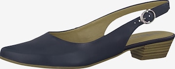 TAMARIS Slingback Pumps in Blue: front