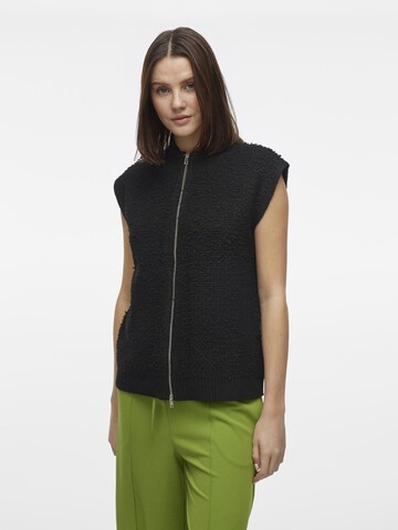 VILA Vest in Black: front