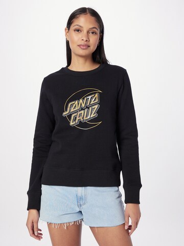 Sweat-shirt 'Holo Moon' Santa Cruz en noir : devant