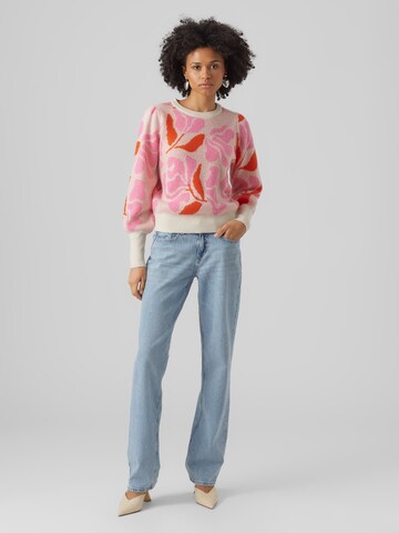 VERO MODA Trui 'New Tari' in Beige