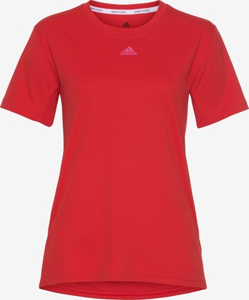 ADIDAS SPORTSWEAR Skinny Λειτουργικό μπλουζάκι σε κόκκινο: μπροστά