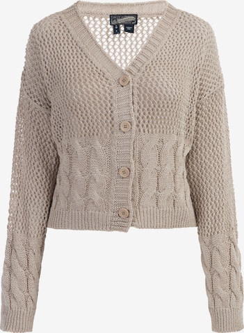 Cardigan DreiMaster Vintage en beige : devant