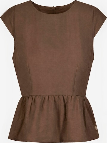 Top ' Ruffle ' di Coster Copenhagen in marrone: frontale