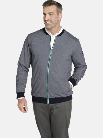 Charles Colby Sweatjacke ' Duke Melvyn ' in Blau: Vorderseite