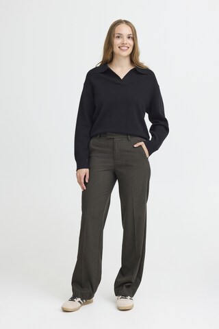 Pulz Wide Leg Hose  'BINDY' in Braun