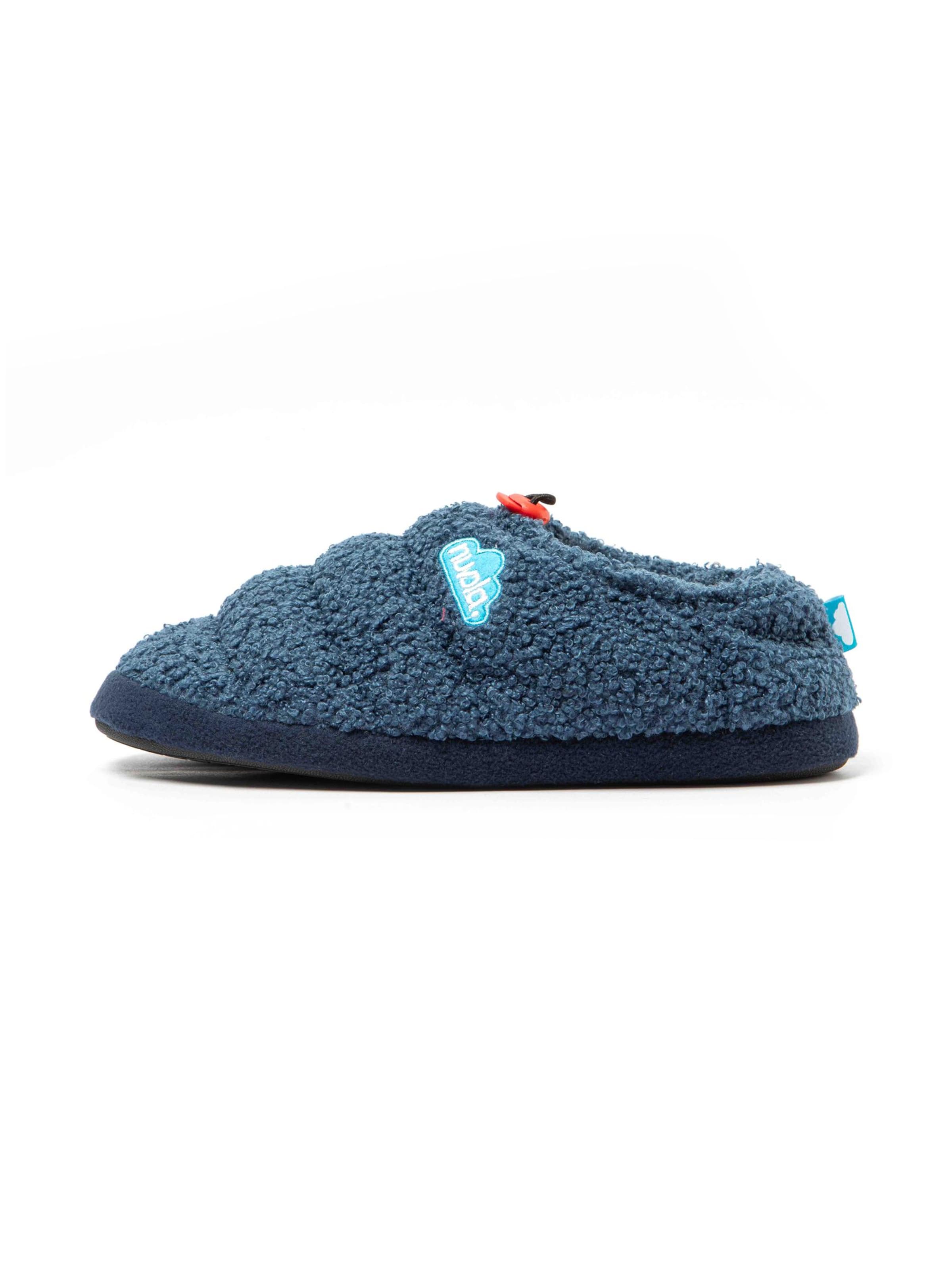 Nuvola. Huisschoen 'Classic Sheep' in Blauw: voorkant