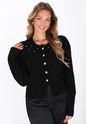 faina Knit cardigan in Black: front