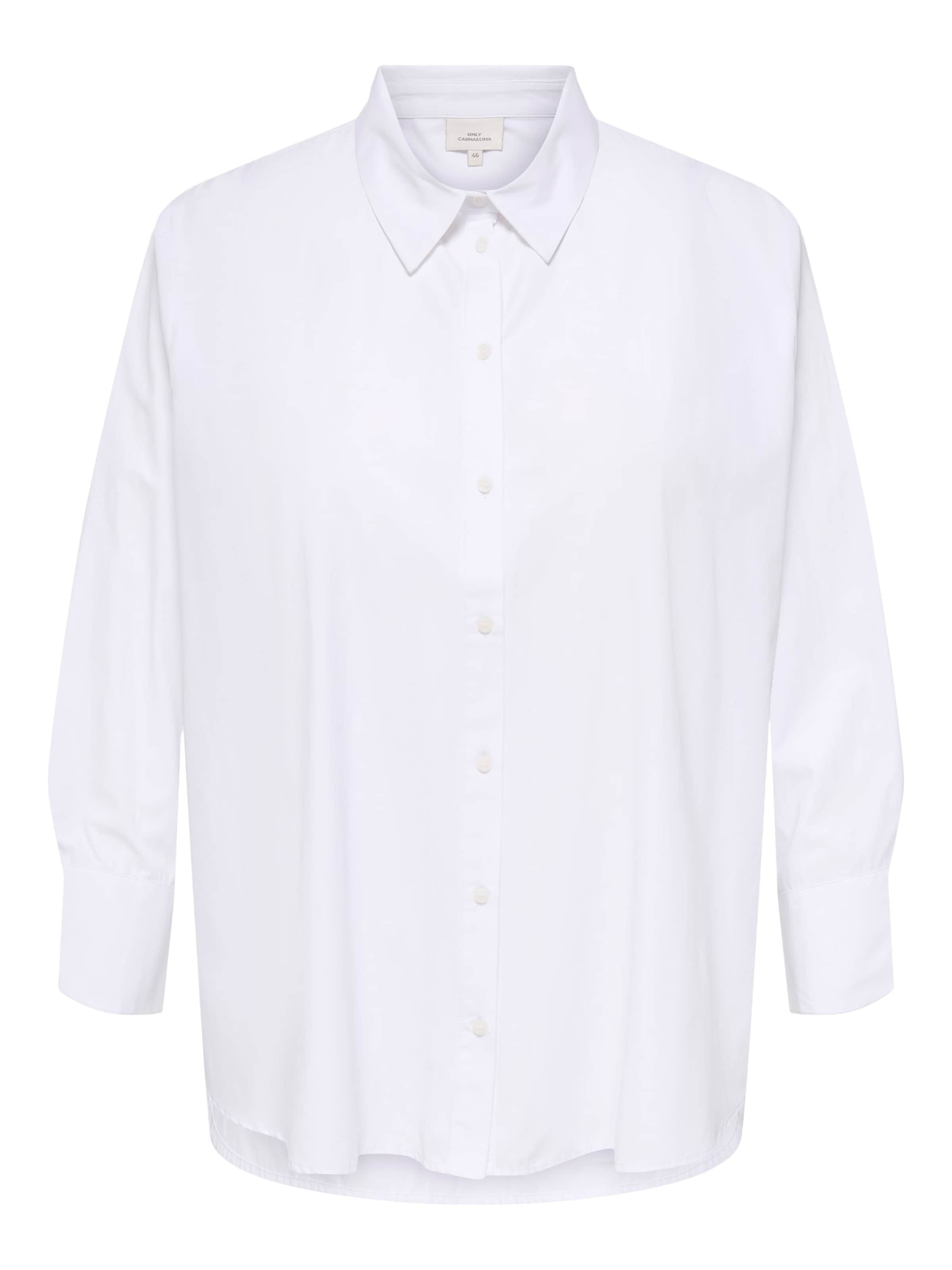 Camicia da donna 'CAROregon' di ONLY Carmakoma in bianco: frontale