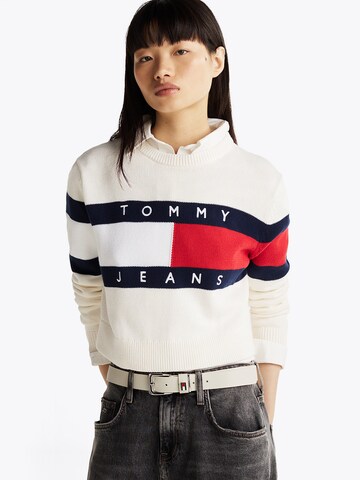 Tommy Jeans Pullover in Weiß: Vorderseite