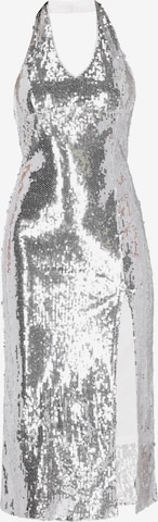 Robe de cocktail faina en argent : devant