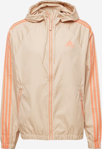 ADIDAS SPORTSWEAR Urheilutakki 'Bsc 3-Stripes Wind' värissä beige: edessä