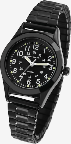 Just Watch Analog Watch in Black: front