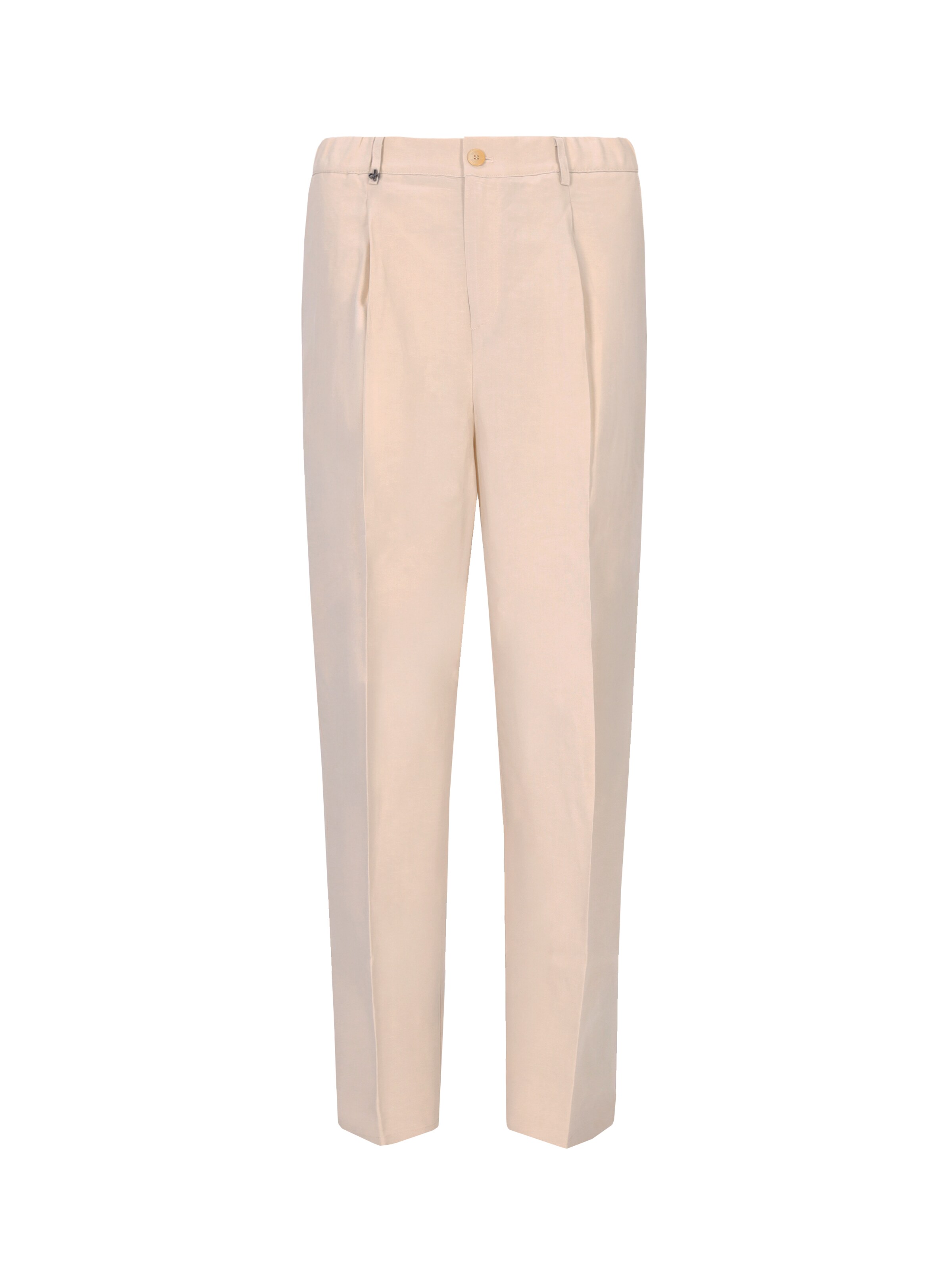Distretto12 Slim fit Trousers with creases ' 34" BAN T. ALLORO. ' in Beige: front