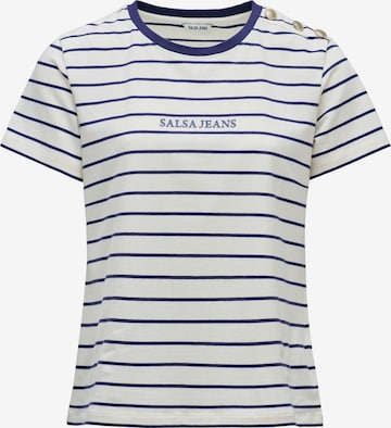 T-shirt Salsa Jeans en blanc : devant
