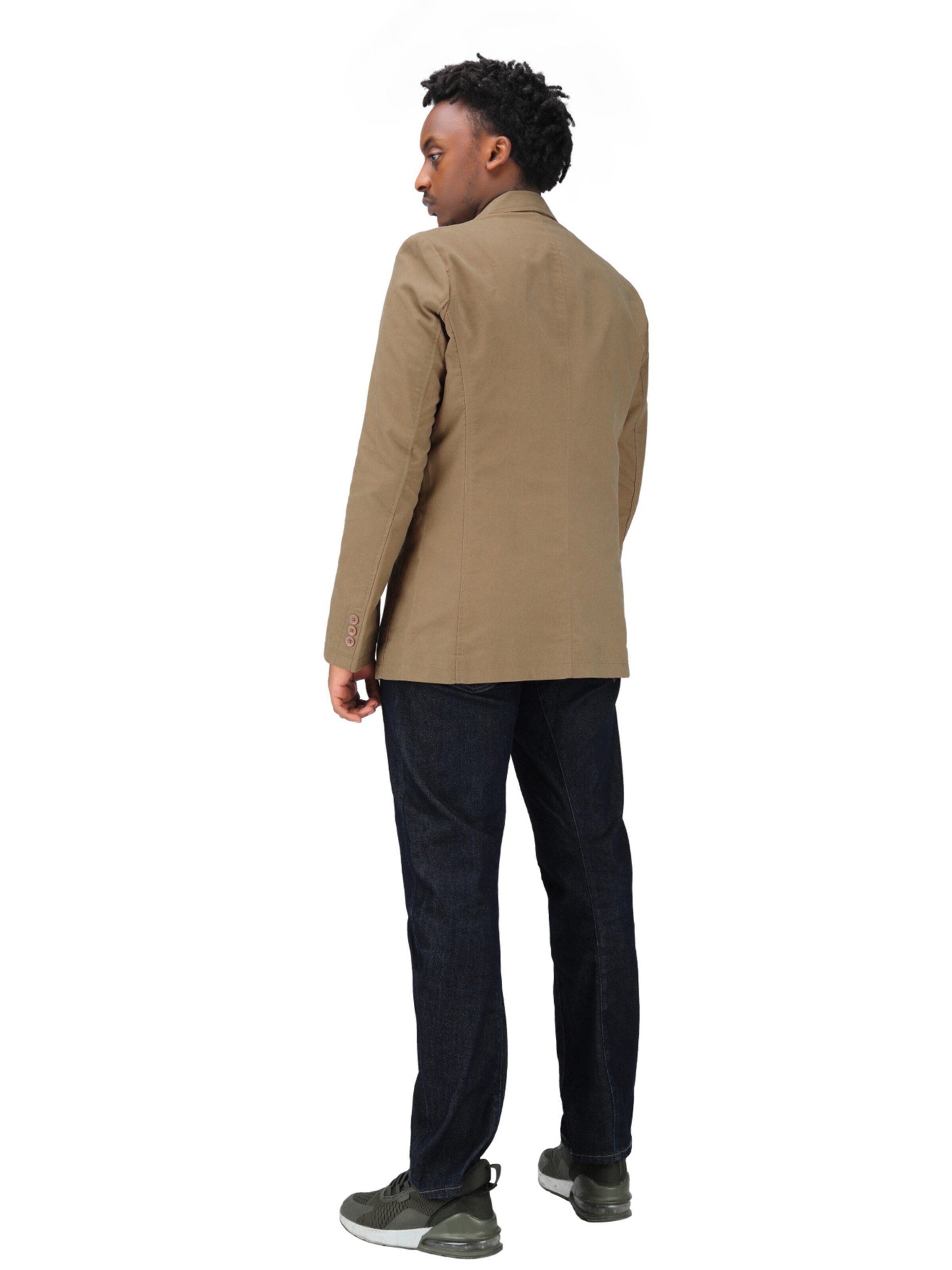 YOUTHUP Slim fit Suit Jacket 'Schnitt' in Green