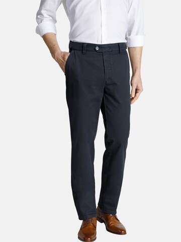 Charles Colby Regular Broek 'Aurelius' in Blauw: voorkant