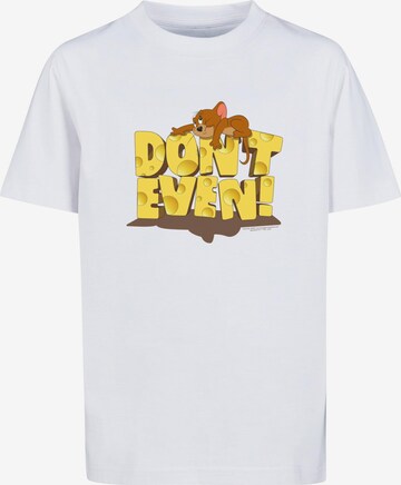 ABSOLUTE CULT Shirt 'Tom And Jerry - Don't Even' in White: front