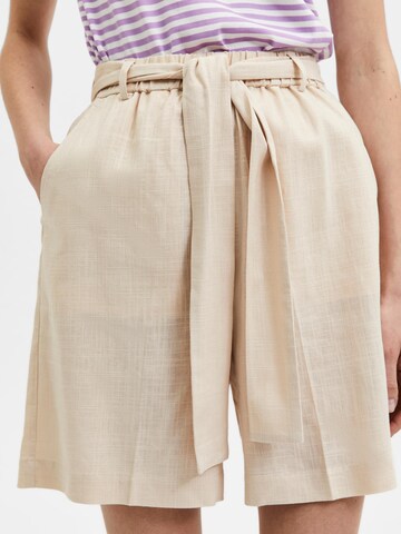 Regular Pantalon 'Gulia' SELECTED FEMME en beige