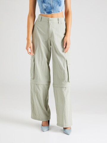 Tommy Jeans Wide leg Cargobroek 'Claire' in Groen: voorkant