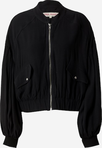 Free People - Chaqueta de entretiempo en negro: frente