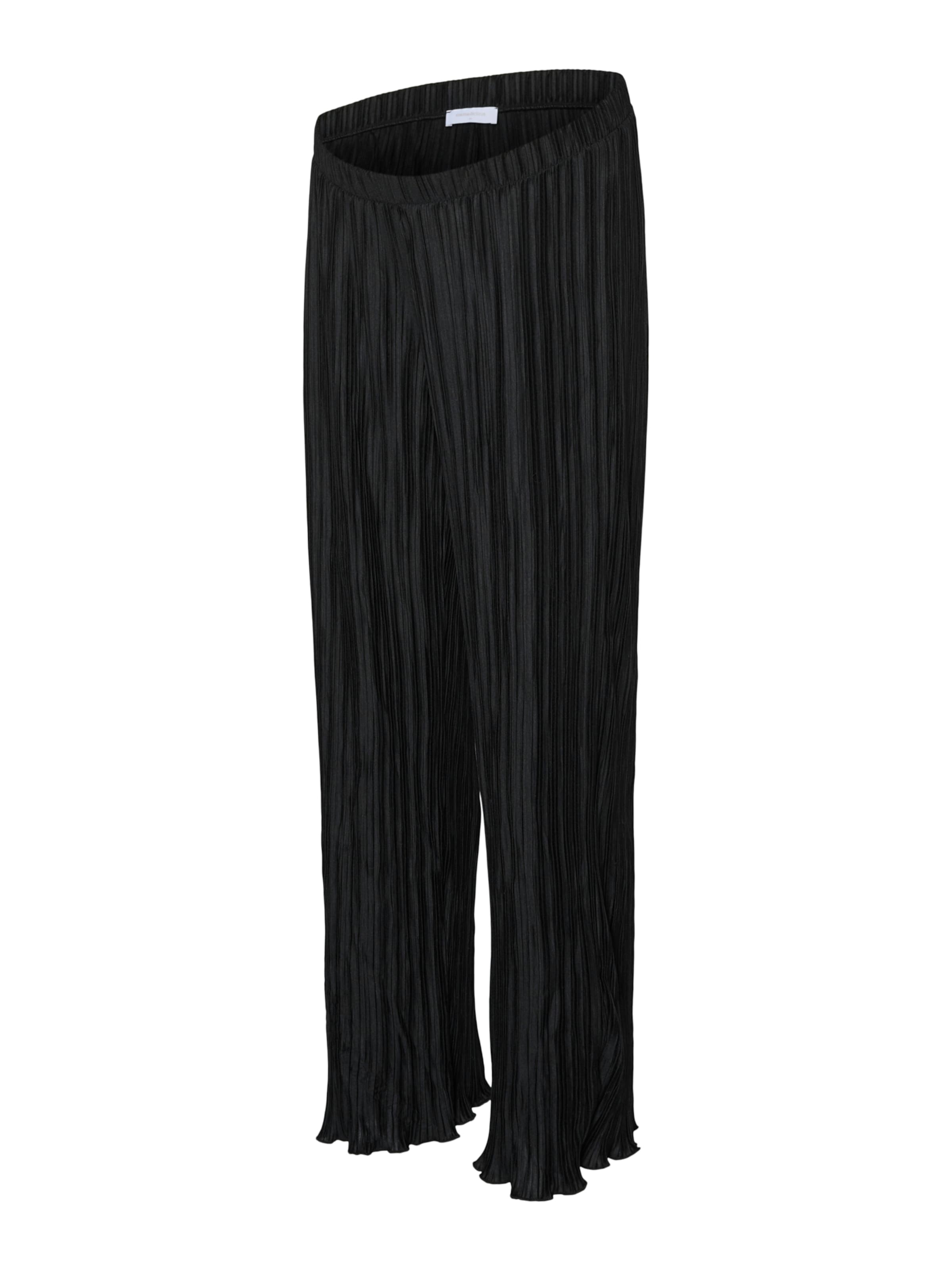 Wide Leg Pantalon 'MLPENELOPE' MAMALICIOUS en noir : devant