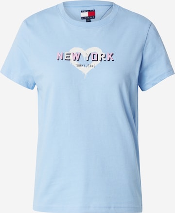 T-shirt Tommy Jeans en bleu : devant