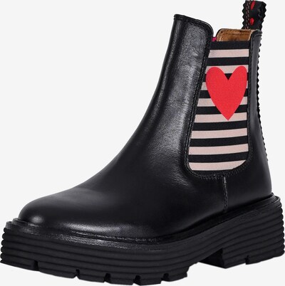Crickit Chelsea boots 'Ninja' in de kleur Rood / Zwart / Wit, Productweergave