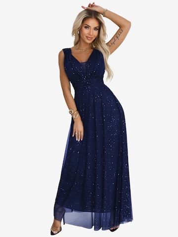 Numoco Evening Dress 'Klaudia' in Blue: front