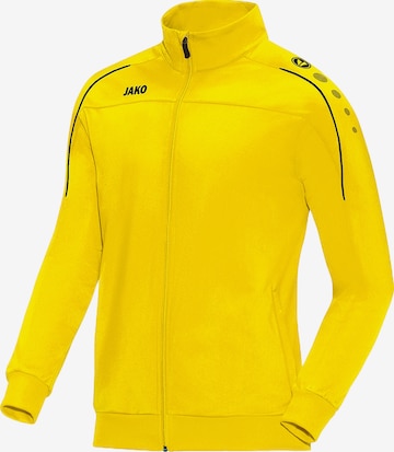 JAKO Athletic Jacket 'Classico' in Yellow: front