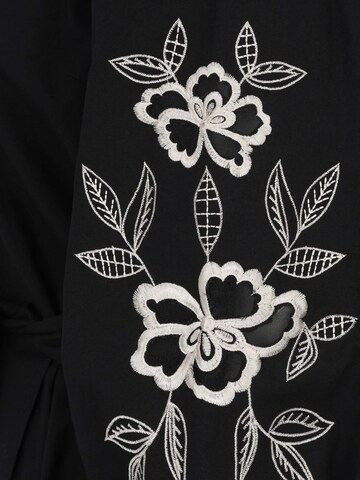 YAS Petite - Vestido camisero en negro